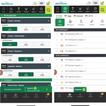 App per scommesse live in Italia