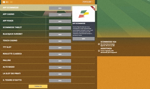 Eurobet app scommesse sportive mobile